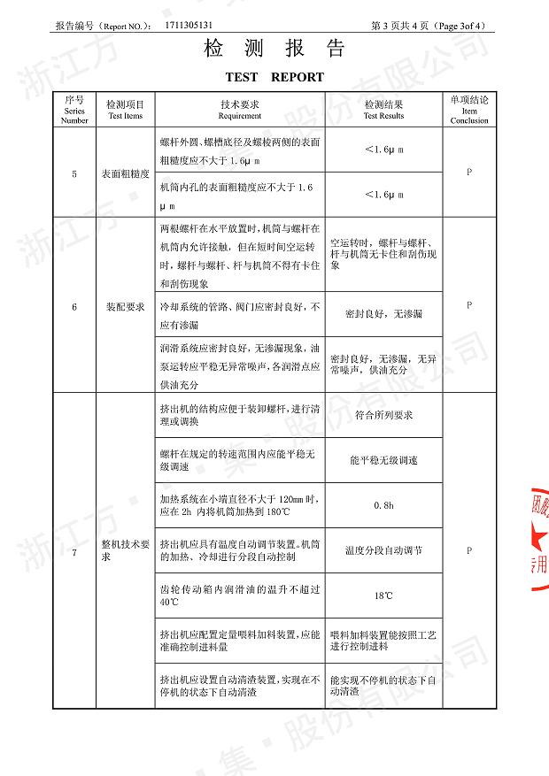 85型錐形同向雙螺桿鋁塑板擠出機(jī)經(jīng)過權(quán)威機(jī)構(gòu)檢測(cè)4.jpg